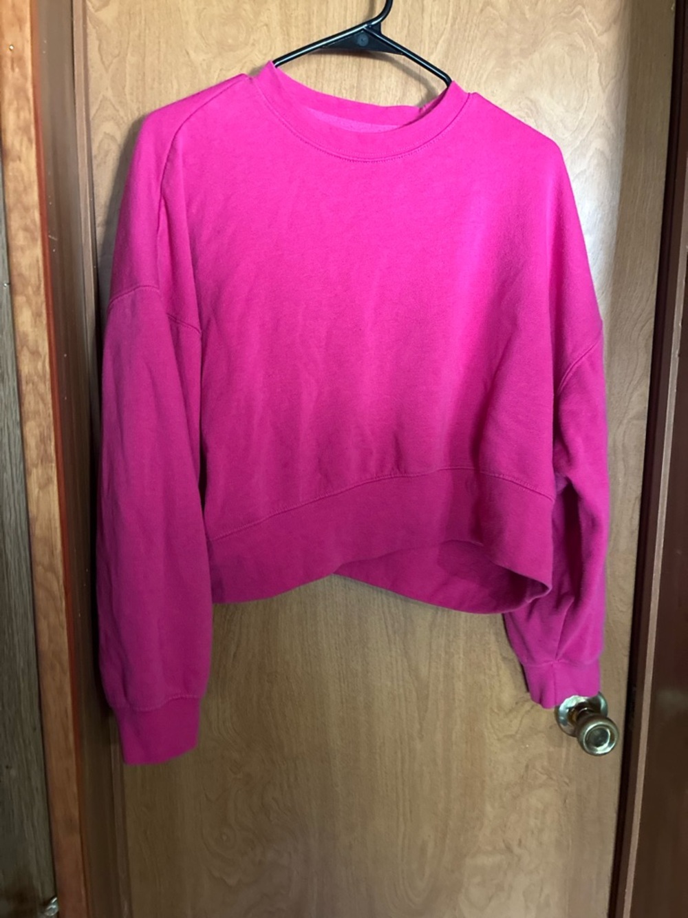 1897 Pink Cropped Crewneck Sweatshirt Size medium